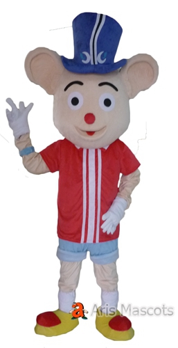 Magician Rat Mascot Costume for Events Party, Adult Mouse Full Body Mascot  For Stage