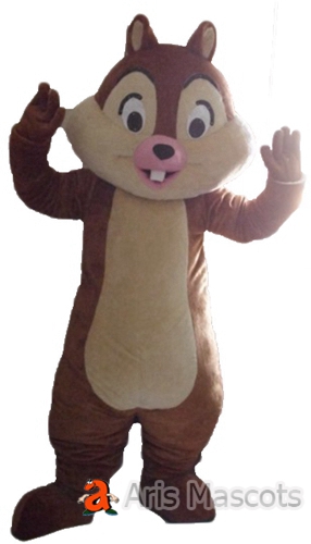 Plush Chipmunk Puppet Mascot Full Body Outfit, Custom Made Mascot Costumes Chipmunk Suit
