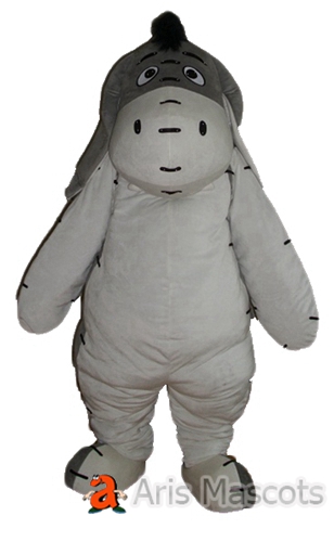 Foam Mascot Donkey Adult Costume for Events, Plush Donkey Puppett Outfit