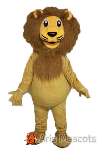 Big Lion Mascot Costume for Brands , School Mascot Costumes Lion Adult Suit