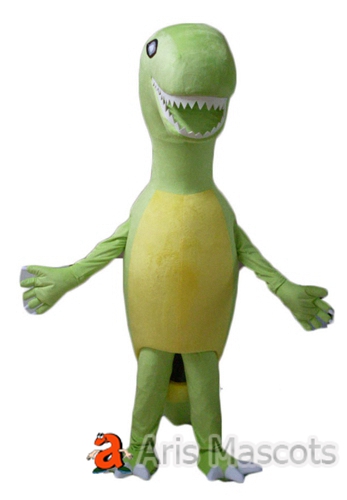 Giant Green Dinosaur Mascot Costume for Entertainment, Custom Made Animal Mascots Dinosaur Aduit Suit