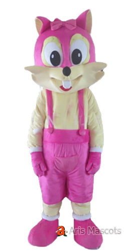 Lovely Plush Mascot Squirrel Adult Suit for Events, Animal Mascots Blue Squirrel Costume for Sale