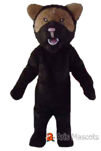 Scary Bear Mascot Costume for Halloween Events, Plush Puppet Bear Full Adult Outfit