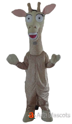 Realistic Giraffe Mascot Costume for Adults-Disguise Life Size Giraffe Suit