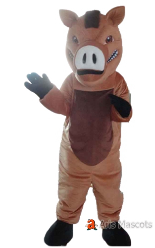 Foam Mascot Wild Boar Costume for Events , Funny Stage Costumes Wild Pig Cosplay Dress