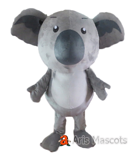 Big Koala Mascot Costume for Events, Adult Koala Fancy Dress with Big Head