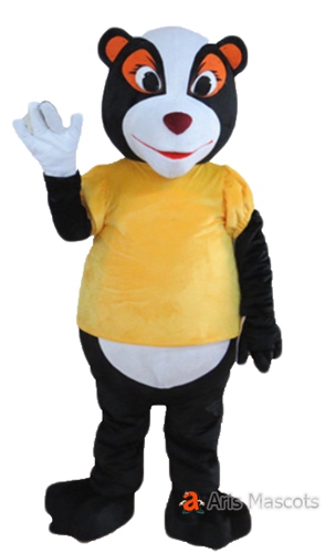 Fur Plush Mascot Bear Outfit Full Body Outfit for Stage and festivals, Custom Animal Mascots