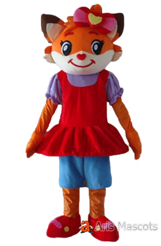 Mascot Girl Fox Adult Costume for Events-Customized Fox Fancy Dress