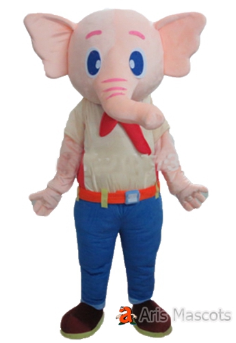 Pink Elephant Mascot Costume for School-Cosplay Elephant  Dress