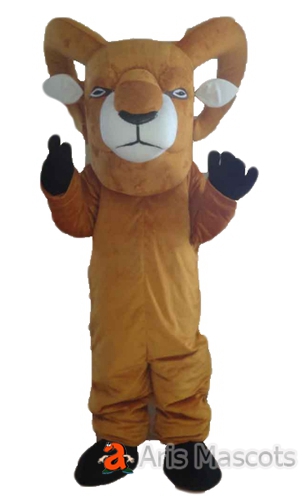 Brown Lamb Mascot Costume for School-Cosplay Sheep Adult Suit