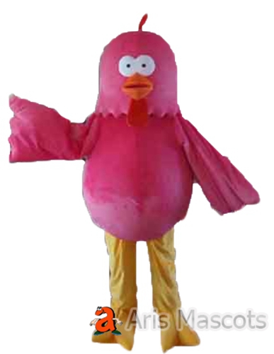 Pink Hen Mascot Costume for Carnival Events-Chicken Cosplay Dress