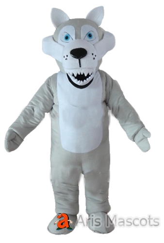 Fancy Wolf Mascot Costume Custom Team Mascots Sports Mascot Costume Desuisement Mascotte Character Design Company ArisMascots