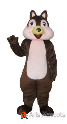 Costume Chipmunk Adult Mascot Suit for Outdoor Events-Full Body Plush Chipmunk Fancy Dress