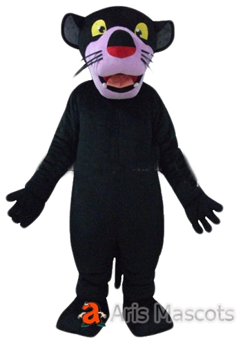 Black Panther Mascot Costume for Sale-Adult Full Body Black Leopard Cosplay Suit