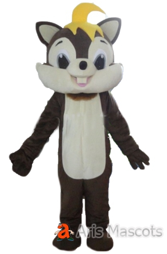 Plush Chipmunk Puppet Mascot Full Body Outfit, Custom Made Mascot Costumes Chipmunk Suit