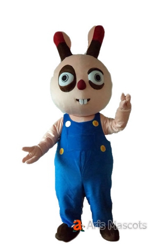 Mascot Rabbit Costume with Blue Pants -Rabbit Adult Fancy dress