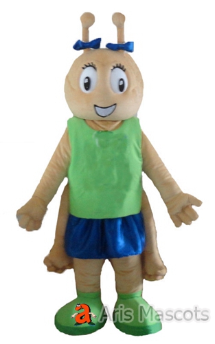 Lovely Smile Caterpillar Mascot Adult Costume, Full Body Puppet Custom Made