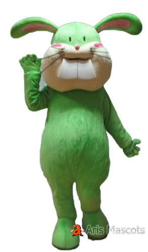 Green Rabbit Mascot Costume-Rabbit Cosplay Fancy Dress for Adults