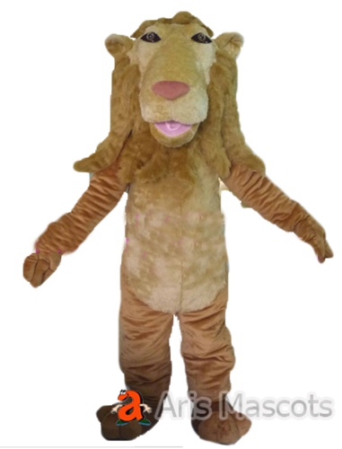 Long Hair Lion Mascot Costume -Professional Mascots Lion Adult Suit Cartoon Character for Sale
