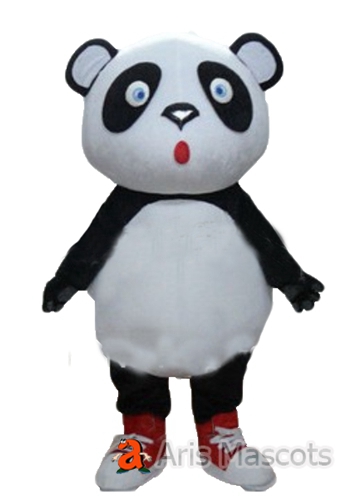 Panda Costume for Sale Big Head Black and White Girl Panda Mascot Suit