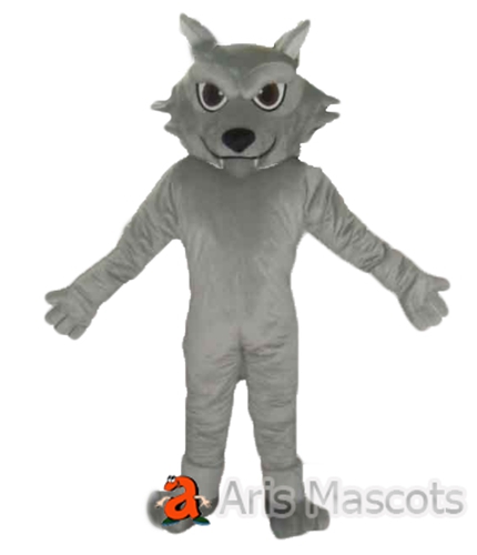 Mascot Wolf Adult Costume for Stages-Full Body Wolf Fancy Dress