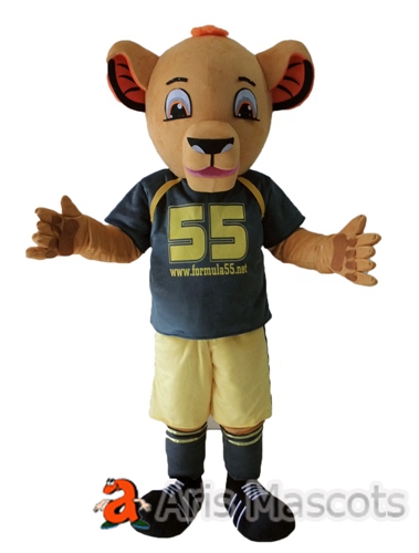 Mascot Lion Adult Costume with Jersey Suit for Sports Team-quality mascots costumes