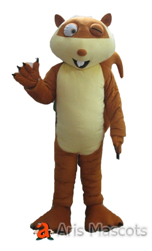 Brown Squirrel Mascot Costume for Adults-Disguise Squirrel Cosplay Dress