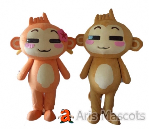 Quality Mascot Big Head Monkey Adult Costume-Animal Mascots for School