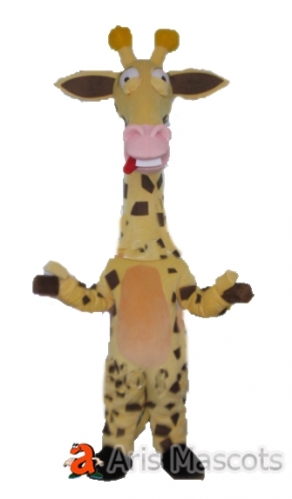 Realistic Giraffe Mascot Costume for Adults-Disguise Life Size Giraffe Suit