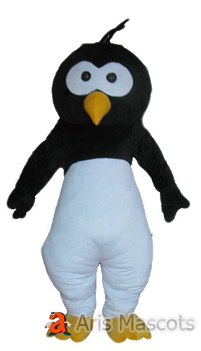 Black and White Penguin Mascot Costume Funny Penguin Dress up Adult Outfit