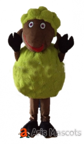 Green Sheep Mascot Costume for Events-stage costumes for sale