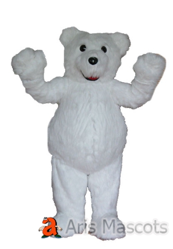 Adult Size Fancy Polar Bear Mascot Costume Custom Sport Mascots for Advertising Team Mascot for Sale Deguisement Mascotte Quality Mascot Maker
