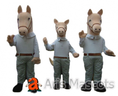 Realistic Horse Mascot Full Body Adult Outfit-Disguise Horse Fancy Dress