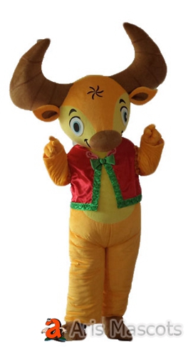 Lovely Mascot Yak Adult Costume for Events-Full Body Mascot Costumes