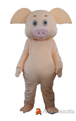 Mascot Pink Pig Costume , Funny Mascot Costumes Pig Adult Fancy Dress