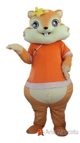 Lovely Full Body Mascot Chipmunk Costume -Big Chipmunk Adult Outfit for Sale