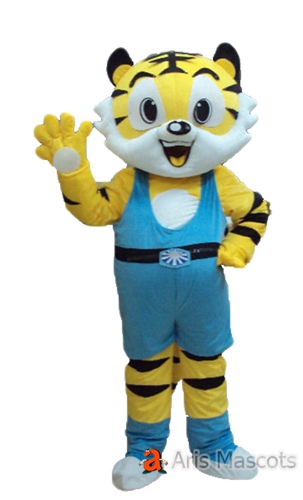 Fancy Tiger mascot outfit Party Costume Custom Team Mascots Sports Mascot Costume Desuisement Mascotte Character Design Company Aris Mascots