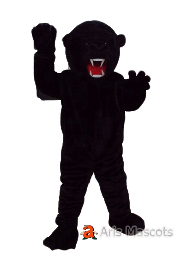 Scary Black Chimpanzee Mascot Costume for Events-Cosplay Gorilla Adult Suit