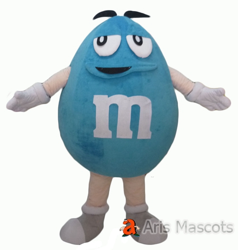 Adult Blue Bean Costume-Mascot Bean Fancy Dress up-Disguise Bean