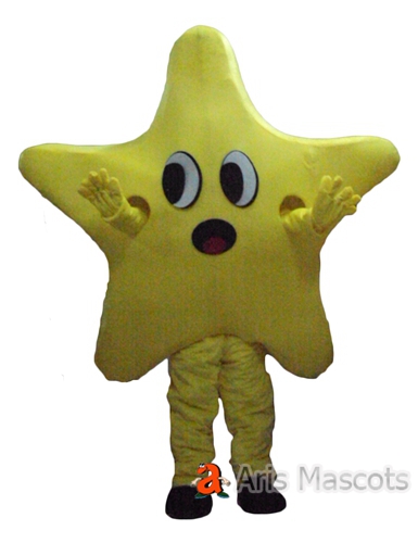 Full body Mascot Blue Star Adult Costume for Carnival Events , Cute and Smile Star Cosplay Dress