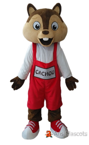 Lovely Squirrel Mascot Costume for Brand Marketing, Disguise Squirrel Adult Full Outfit