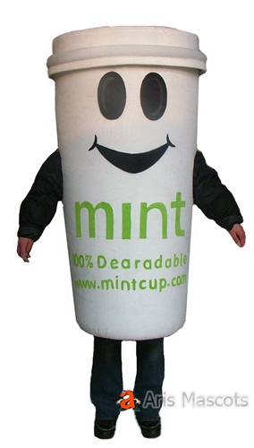 Adult Size Fancy Coffee Cup Mascot  Costume Deguisement Mascotte Professional custom mascot costumes for sale