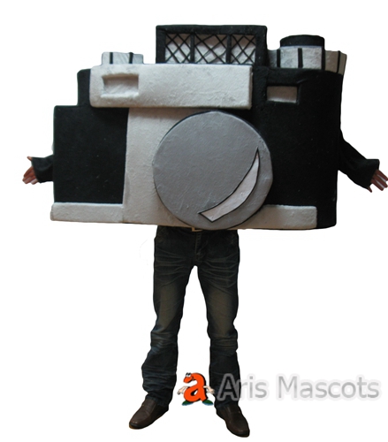 Giant Camera Mascot Costume for Advertising, Outdoors mascots Camera Cosplay Dress