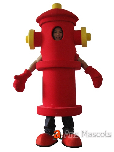 Fire Hydrant Adult Full Mascot Suit , Cosplay Fire Hosereel Dress up