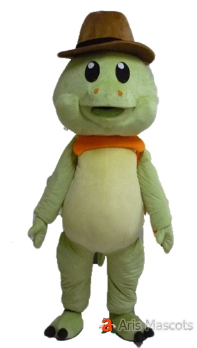 Mascot Turtle Costume with Happy Face, Adult Turtle Fancy Dress