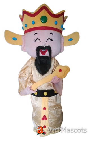 Chinese Three Gods of Fortune, Prosperity and Longevity Mascot Costume Full Body Adult Suit for New Year Events