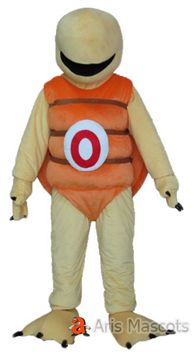 Mascot Turtle Adult Costume, Brown Turtle Suit with Big Smile