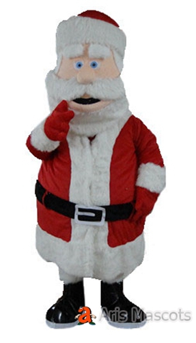 Christmas Santa Claus Full Mascot Costume with big round Body, Adult Santa Claus Fancy Dress