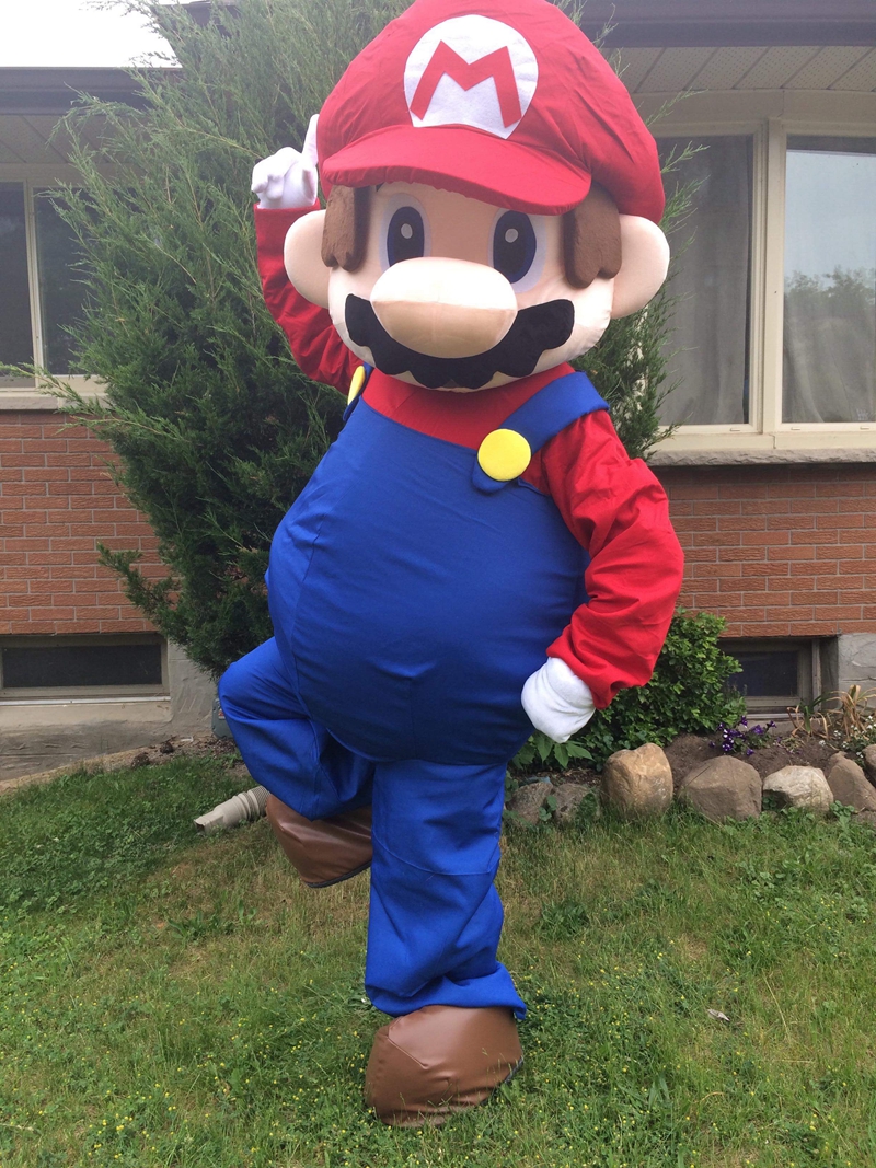 Deluxe Mascot Super Mario Bros Costume Full Body Plush Suit Adult SIze ...