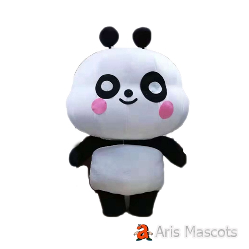 2m 6ft Lovley Panda Mascot Costume Inflatable Suit Big Head Panda Blow up Outfit for Outdoor Events and Festivals